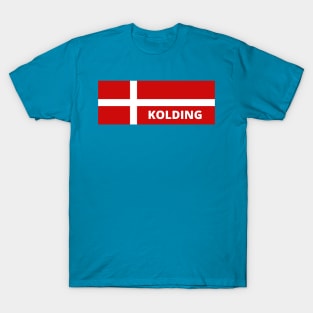 Kolding Denmark in Danish Flag T-Shirt